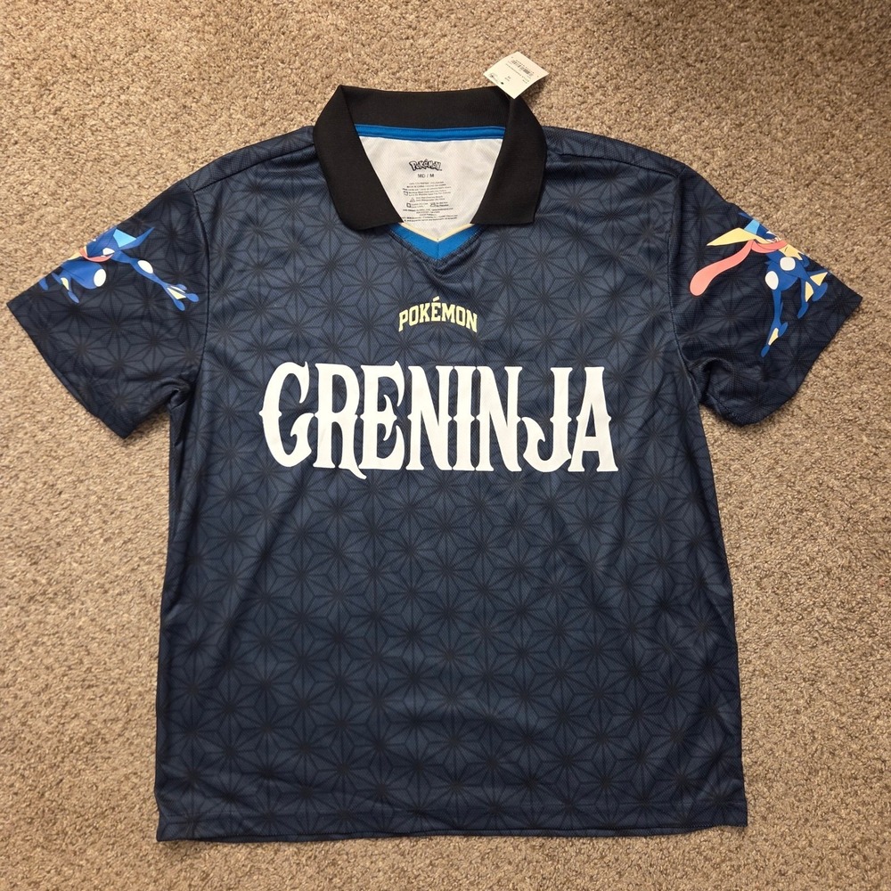 Pokemon Greninja Soccer Jersey Mens Medium Target Exclusive Navy Blue 0658 Shirt